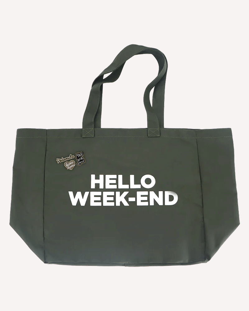 Totebag hello week end podevache