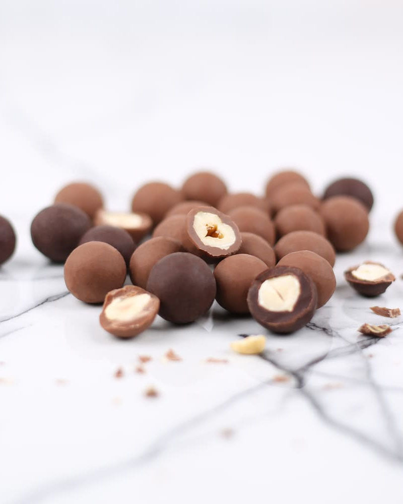 Noisettes enrobees le chocolat des francais