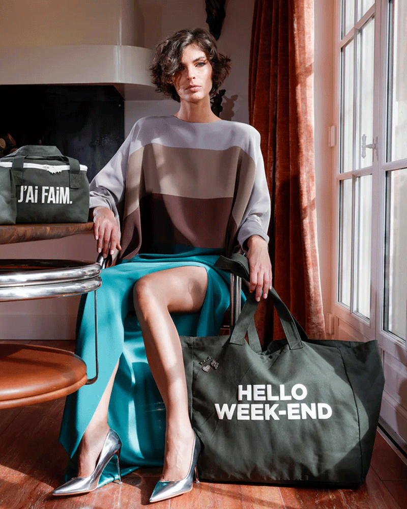 Totebag hello week end podevache