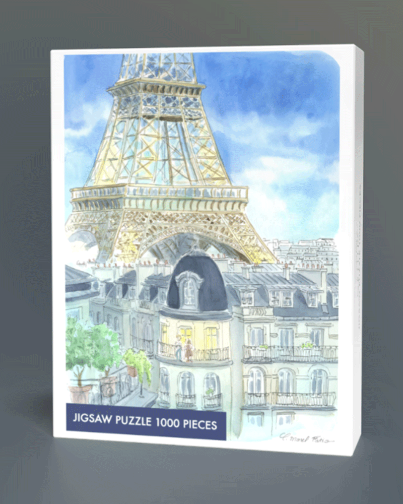 Puzzle a l'ombre de la tour eiffel image republic