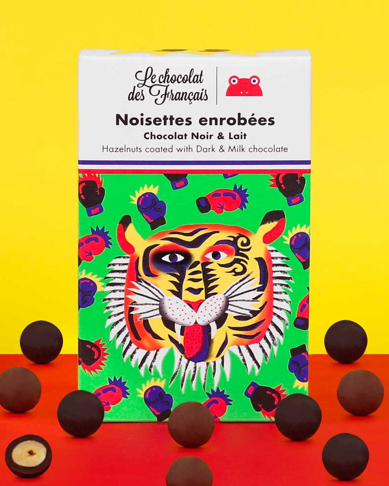 Noisettes enrobees le chocolat des francais