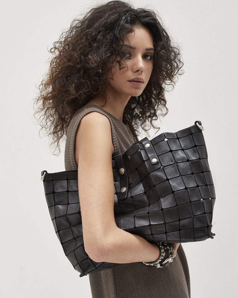 Cabas cuir carre campomaggi