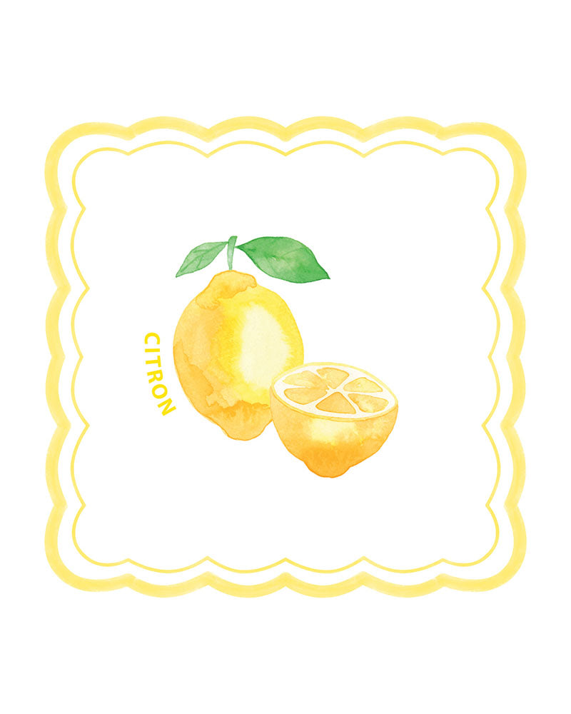 Serviettes papier fraise citron opjet