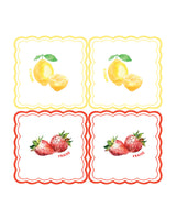 Serviettes papier fraise citron opjet