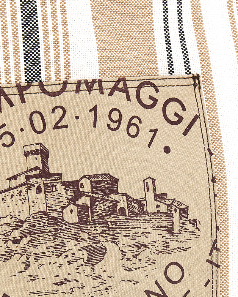 Cabas raye tissu pm campomaggi