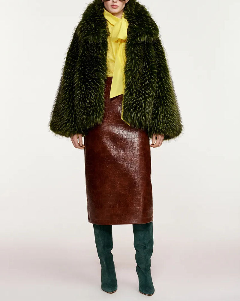 Manteau kastanje