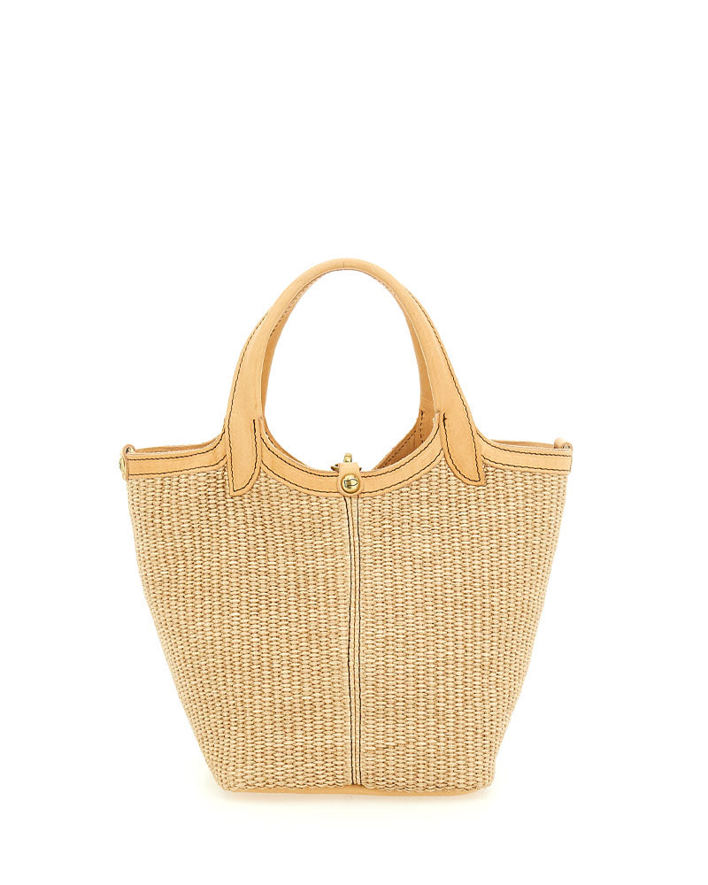 Sac raphia cuir petit mod campomaggi