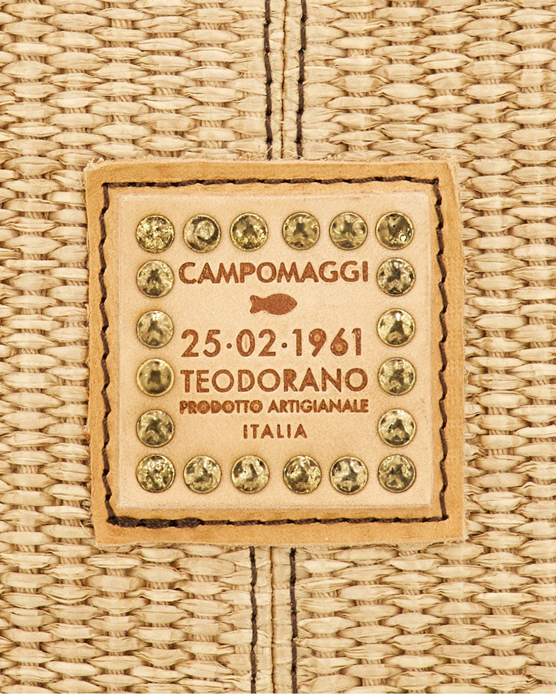 Sac raphia cuir petit mod campomaggi