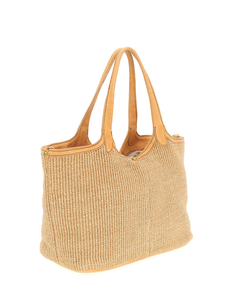Sac raphia cuir campomaggi