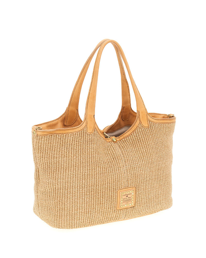 Sac raphia cuir campomaggi