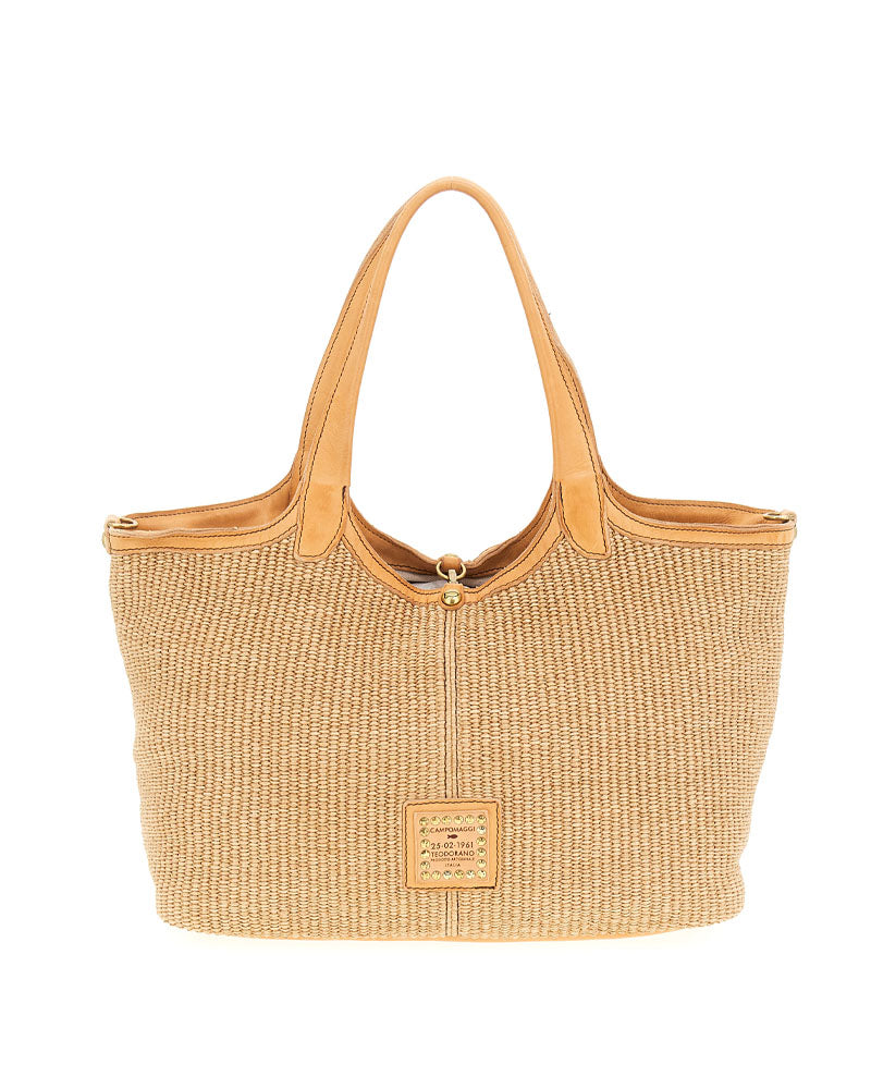 Sac raphia cuir campomaggi