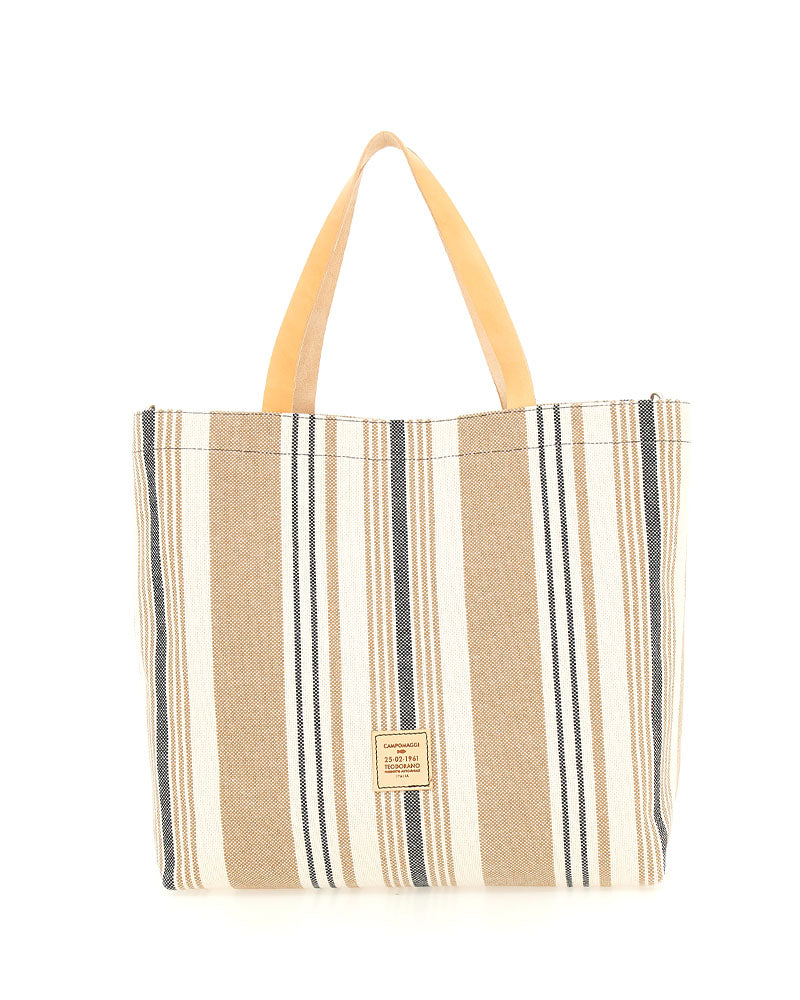 Cabas raye tissu gm campomaggi