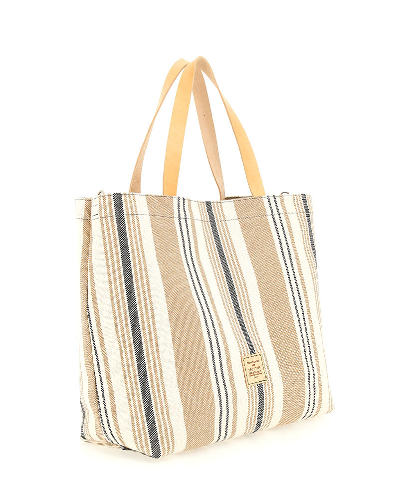 Cabas raye tissu gm campomaggi