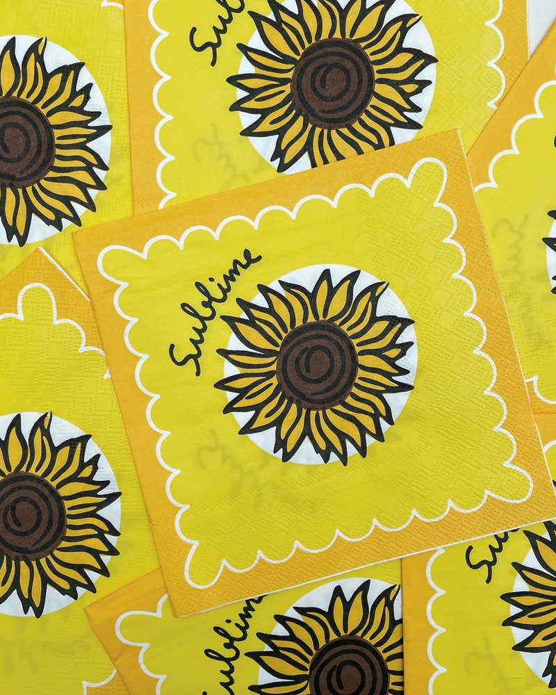 Serviettes tournesol opjet