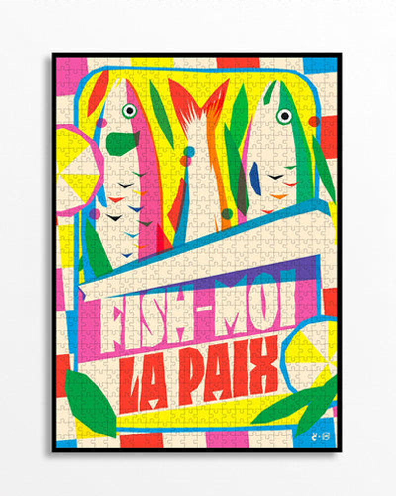 Puzzles PIECE AND LOVE - Puzzle 1000 fish moi piece & love