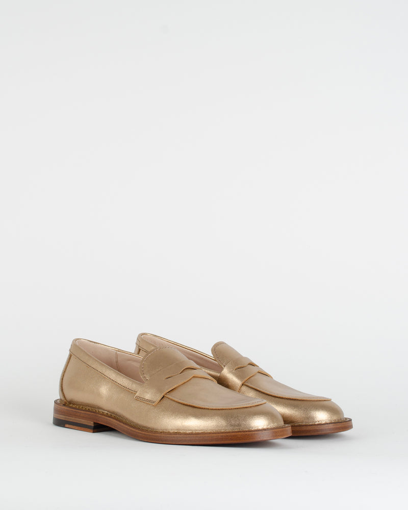 Mocassin cuir lame pantanetti women