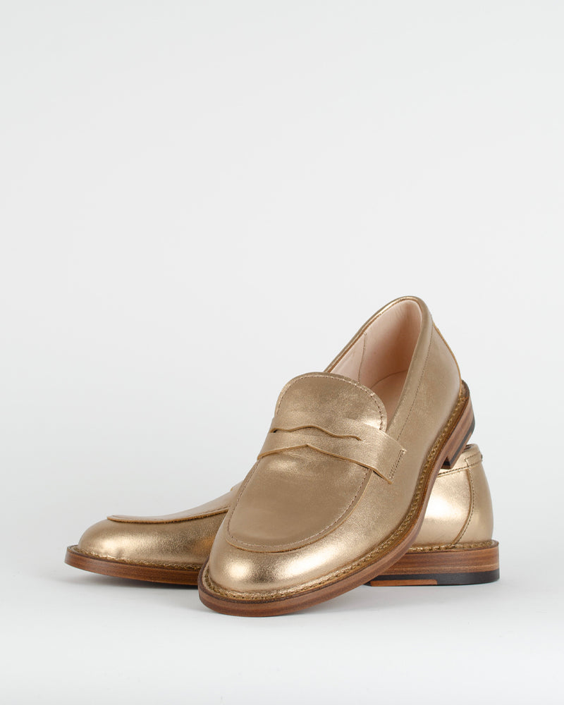 Mocassin cuir lame pantanetti women