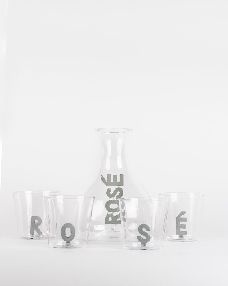 Set 4 verres rose bazar de luxe