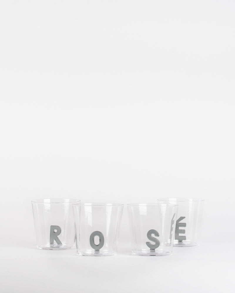 Set 4 verres rose bazar de luxe