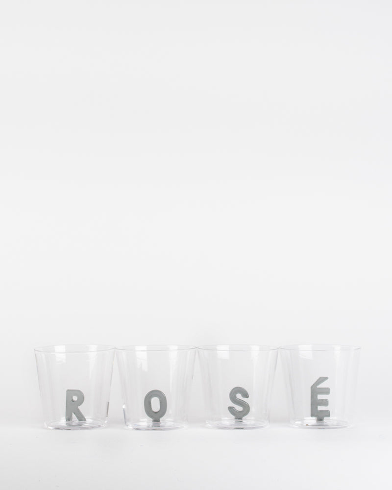 Set 4 verres rose bazar de luxe