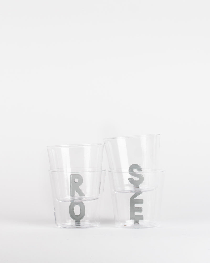 Set 4 verres rose bazar de luxe