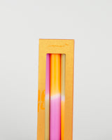 Lot de 3 bougies fluo pink stories