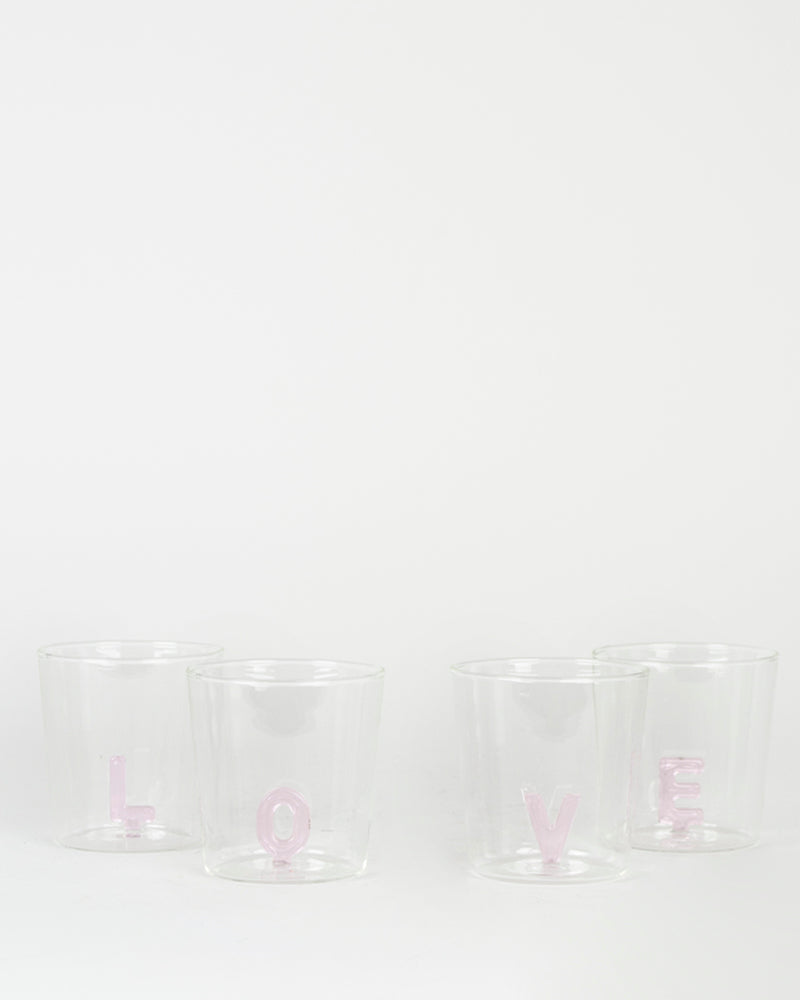 Set 4 verres love bazar de luxe