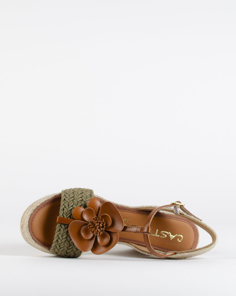 Compensees CASTELLER - Sandale compensee fleur casteller