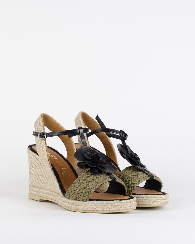 Compensees CASTELLER - Sandale compensee fleur casteller