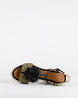 Sandale compensee fleur casteller
