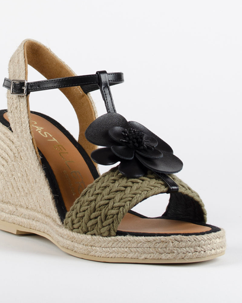 Compensees CASTELLER - Sandale compensee fleur casteller