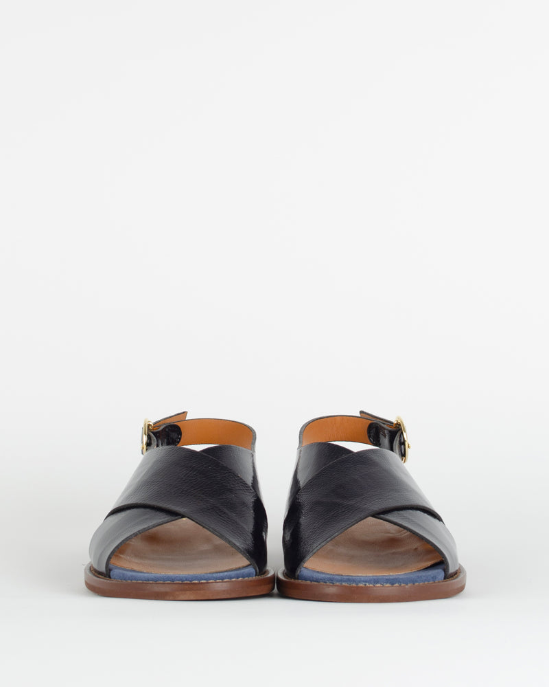 Sandales plate croisee les venues