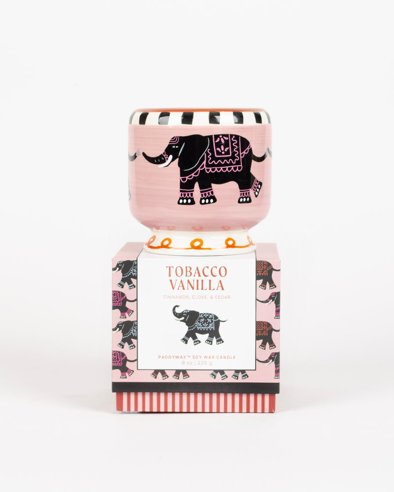 Bougie elephant ceramic
