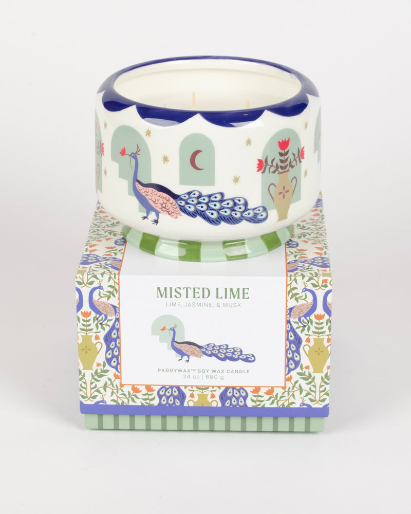 Bougie peacock ceramic