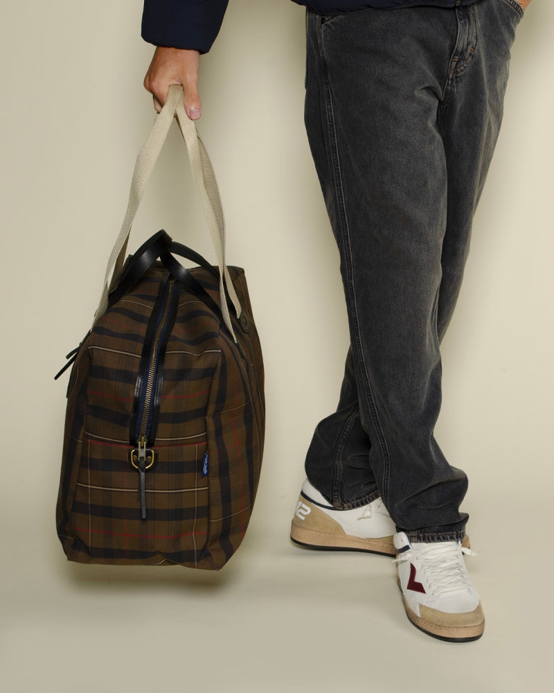 Sac de voyage bleu de chauffe