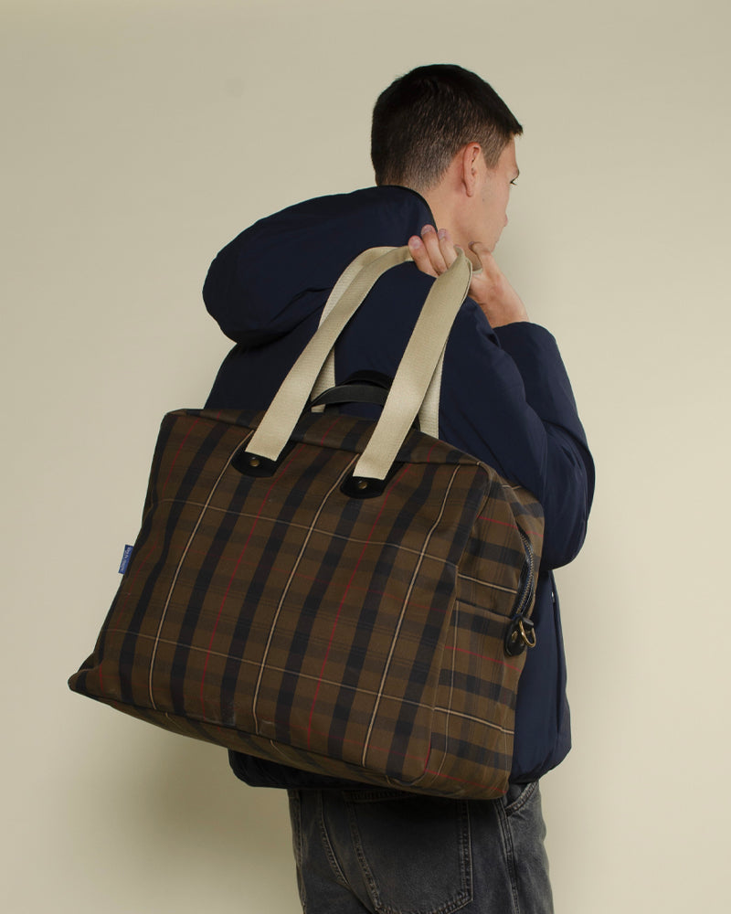 Sac de voyage bleu de chauffe