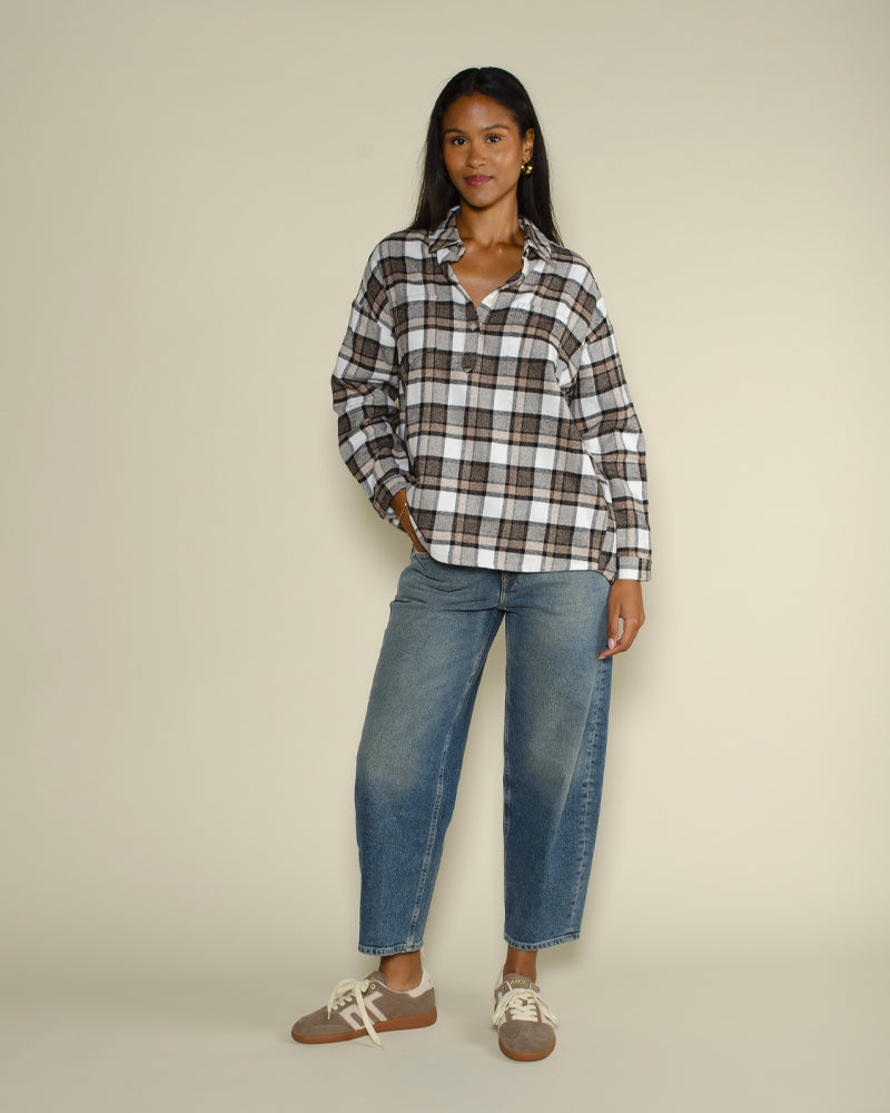 Chemise carreaux start with gratitude