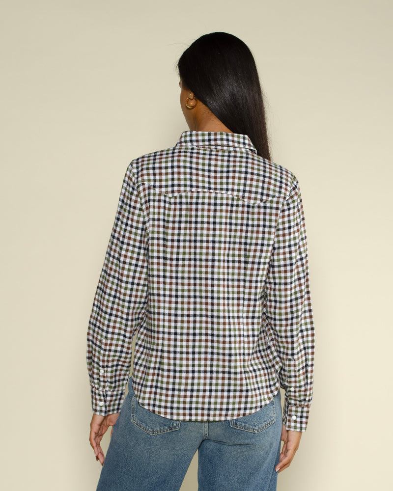 Chemise pressions carreaux start with gratitude