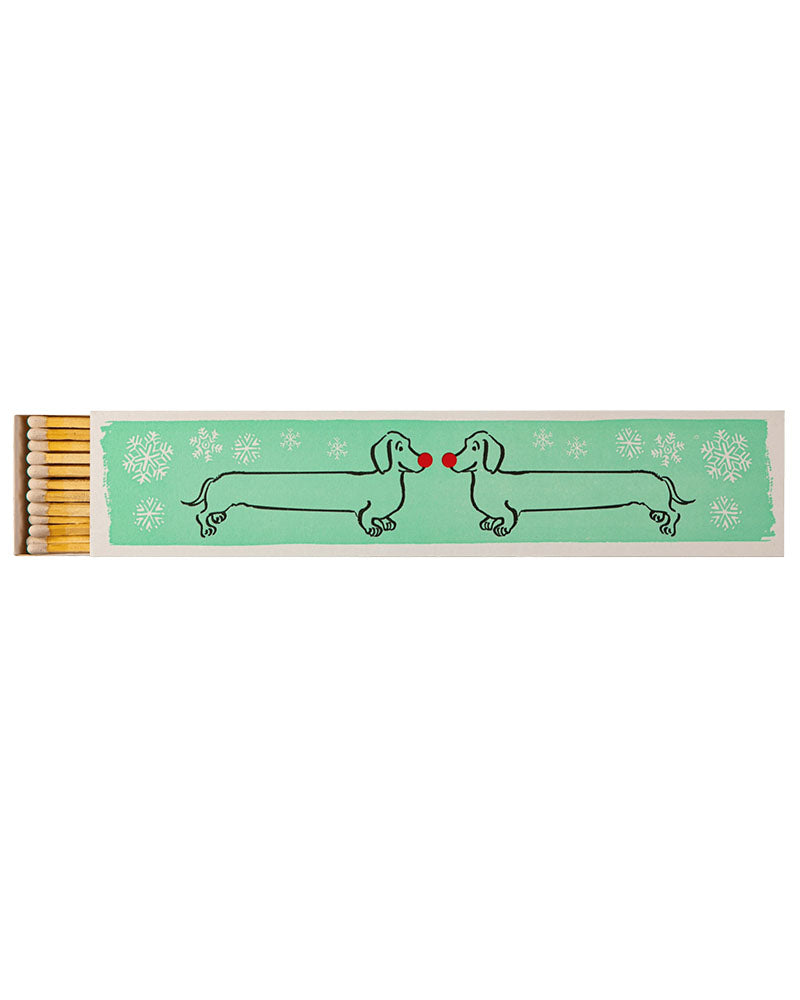 Boite allumettes holidays dachshunds archivist