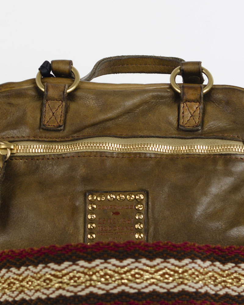 Sac carre anse tissu campomaggi