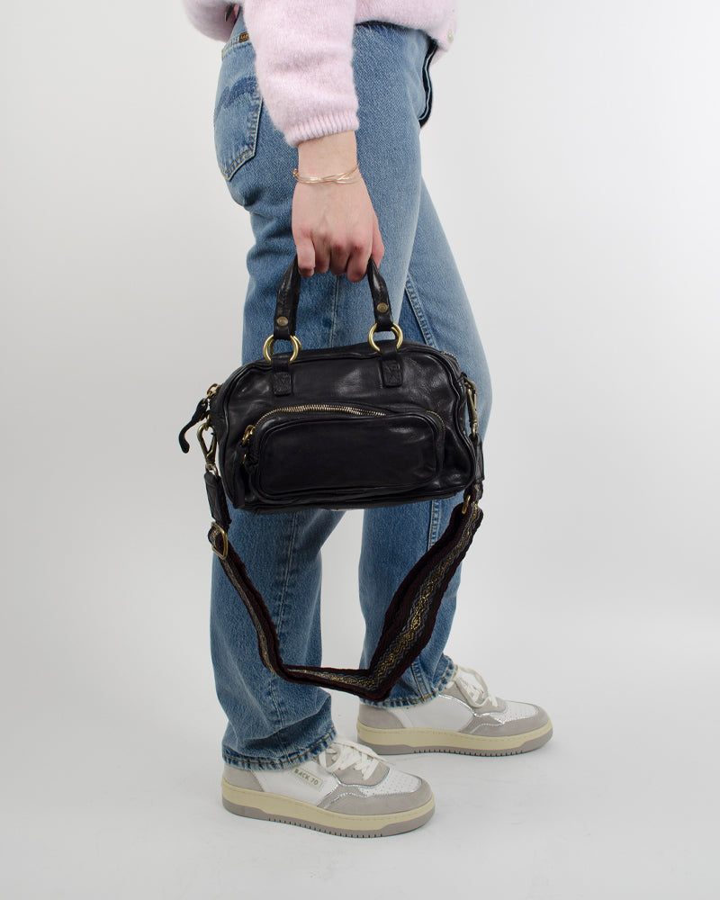 Sac carre anse tissu campomaggi