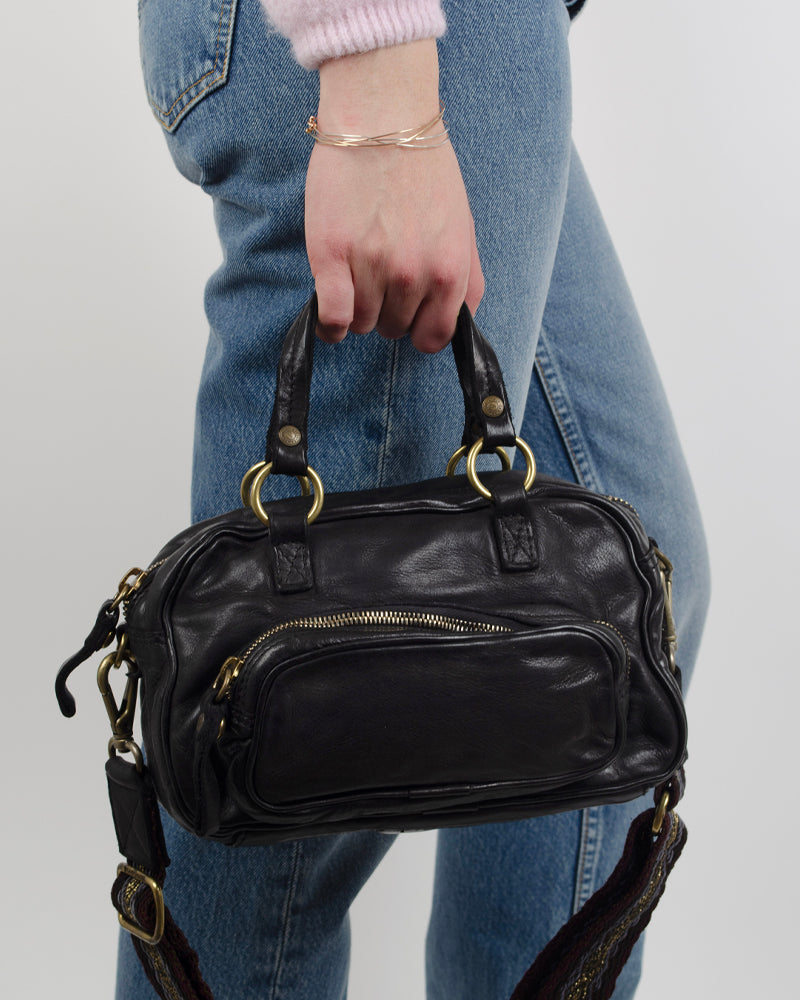 Sac carre anse tissu campomaggi