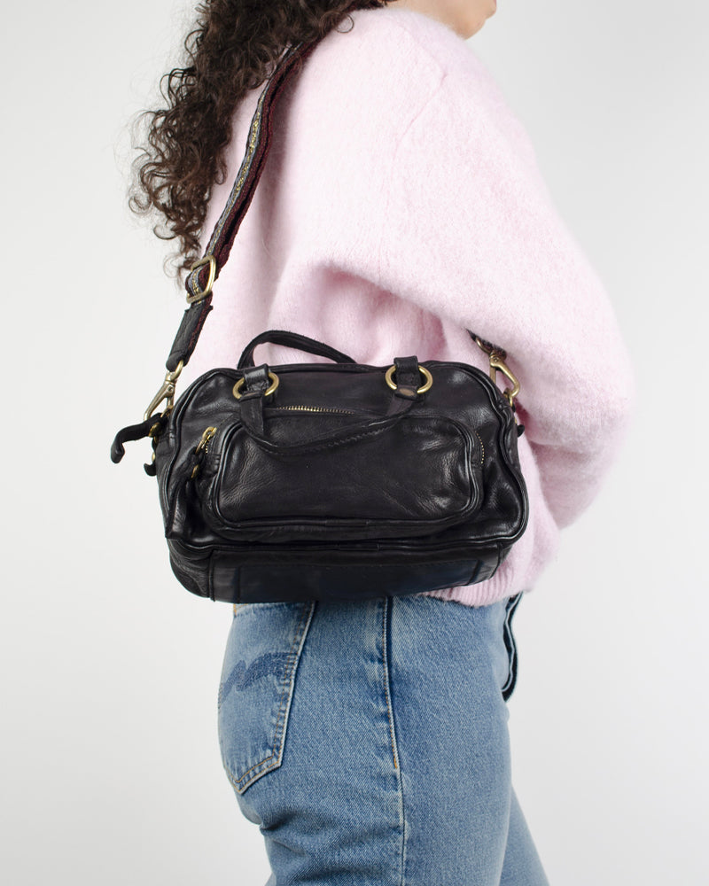 Sac carre anse tissu campomaggi