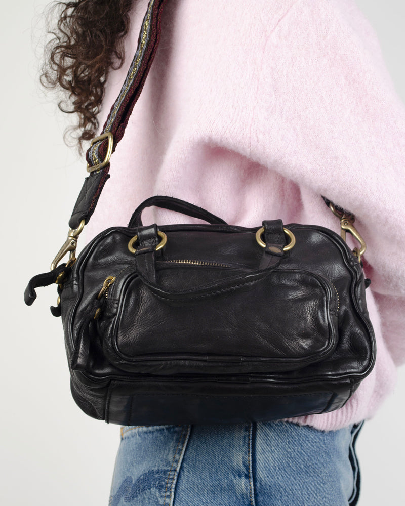 Sac carre anse tissu campomaggi