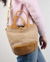 Sac raphia cuir petit mod campomaggi