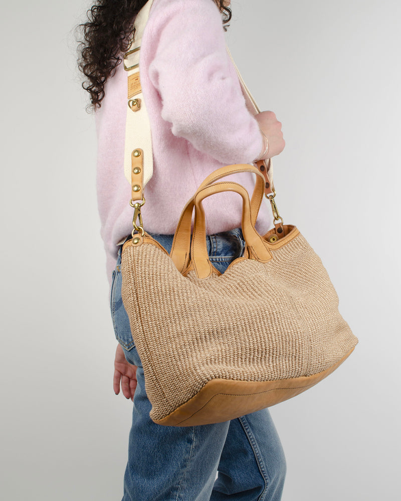 Sac raphia cuir campomaggi