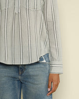 Blouse col mao start with gratitude