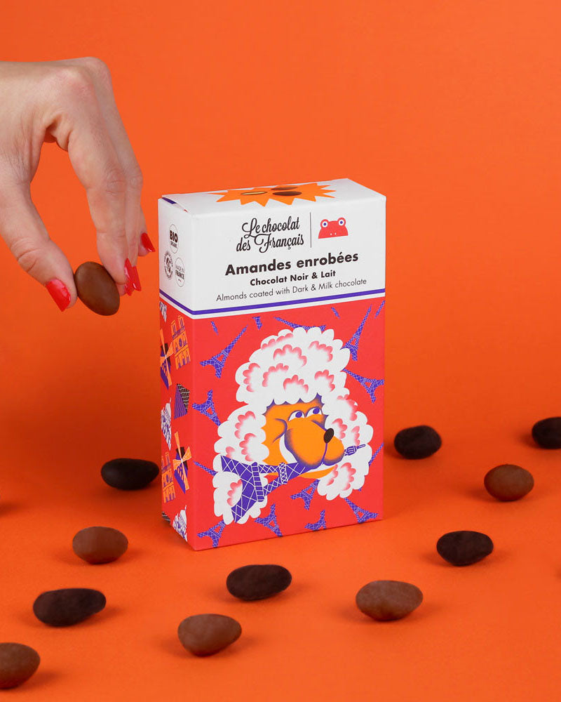 Amandes enrobees le chocolat des francais
