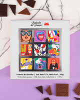 Epicerie LE CHOCO DES FRANC - Coffret 9 carres le chocolat des francais