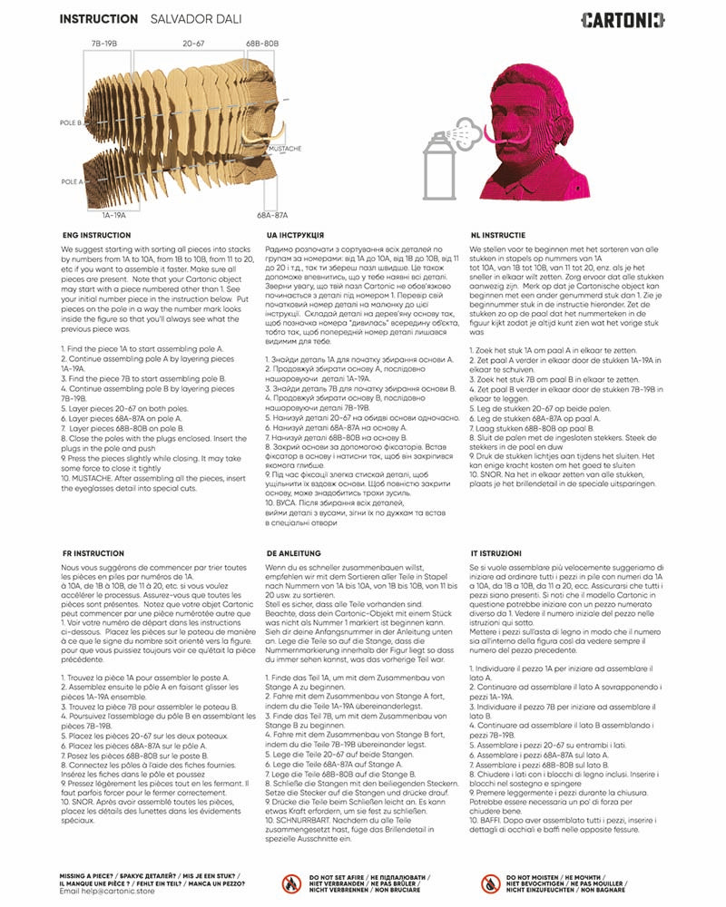 Puzzles CARTONIC - Puzzle salvator dali cartonic